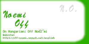 noemi off business card